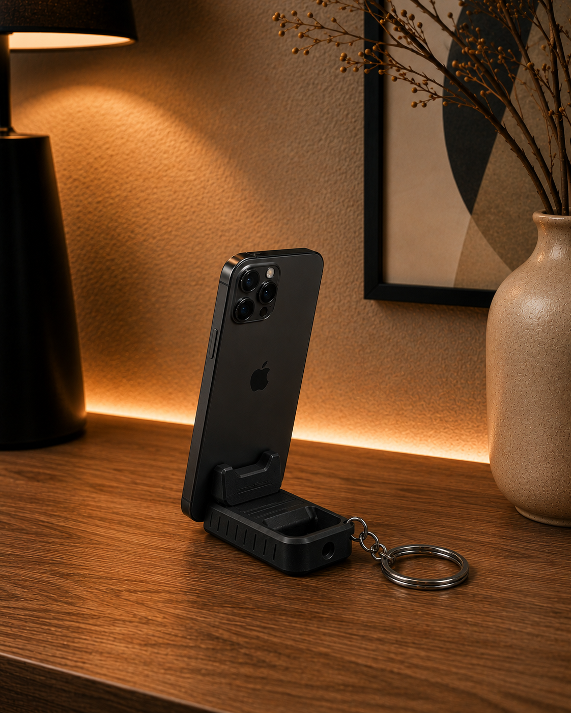 Chaveiro Suporte para Celular Dobrável