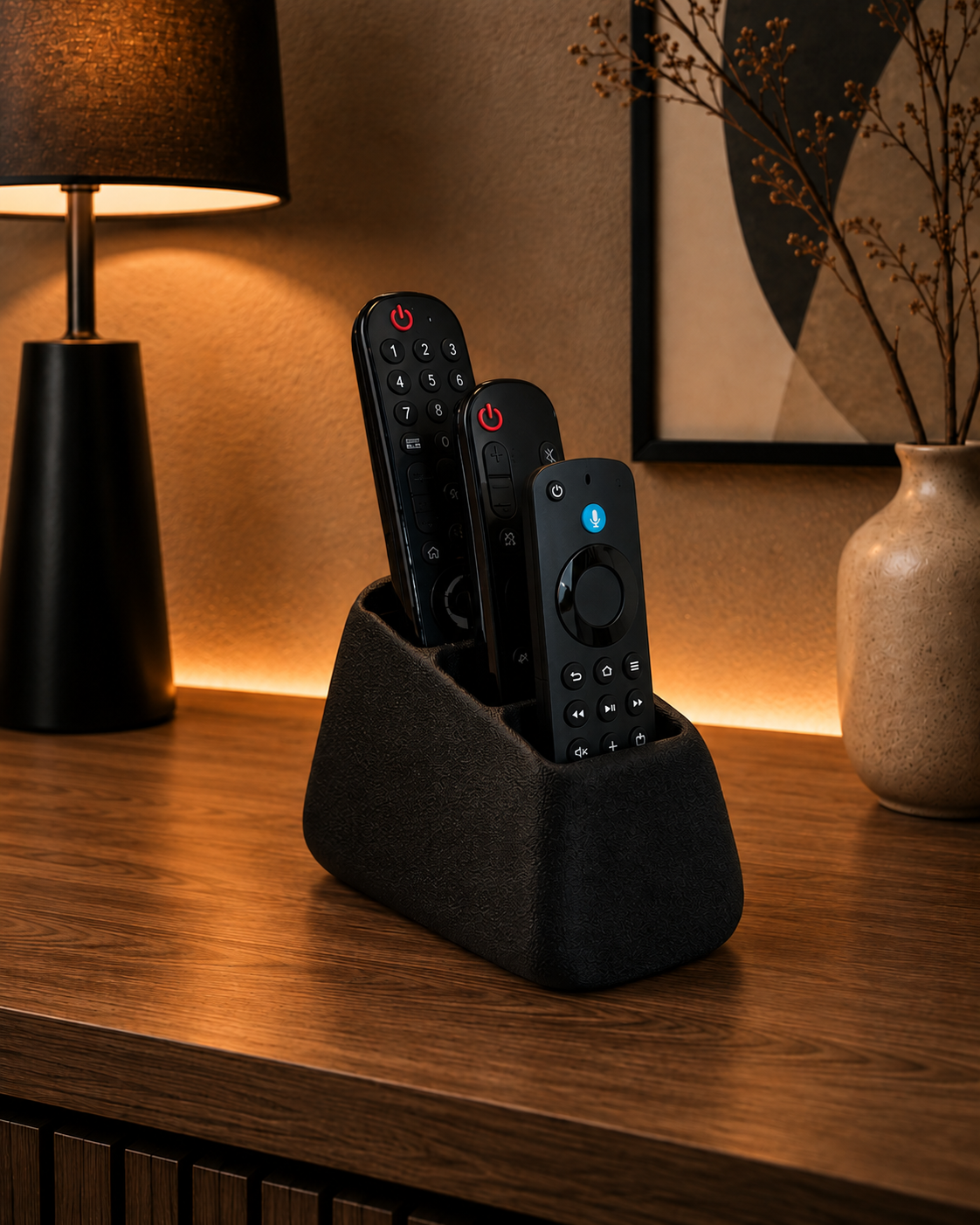 Organizador de Controles Remotos – 4 Compartimentos