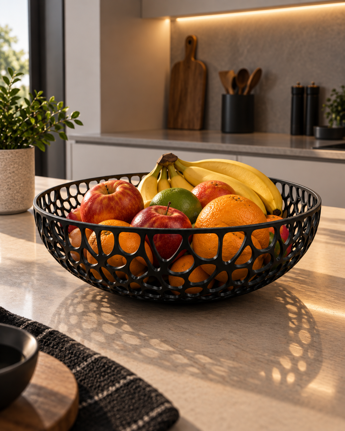 Fruteira de Malha Orgânica – Design Moderno
