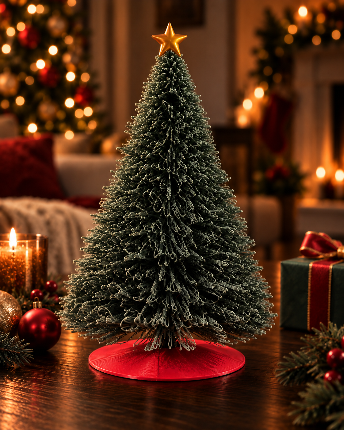 Árvore de Natal de Mesa Com Estrela